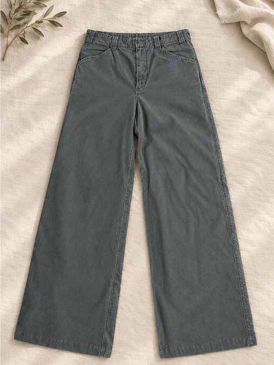 Citizens Of Humanity Denim - Citizens of Humanity Paloma Utility Wide Leg Trousers Size 27 Olive Green